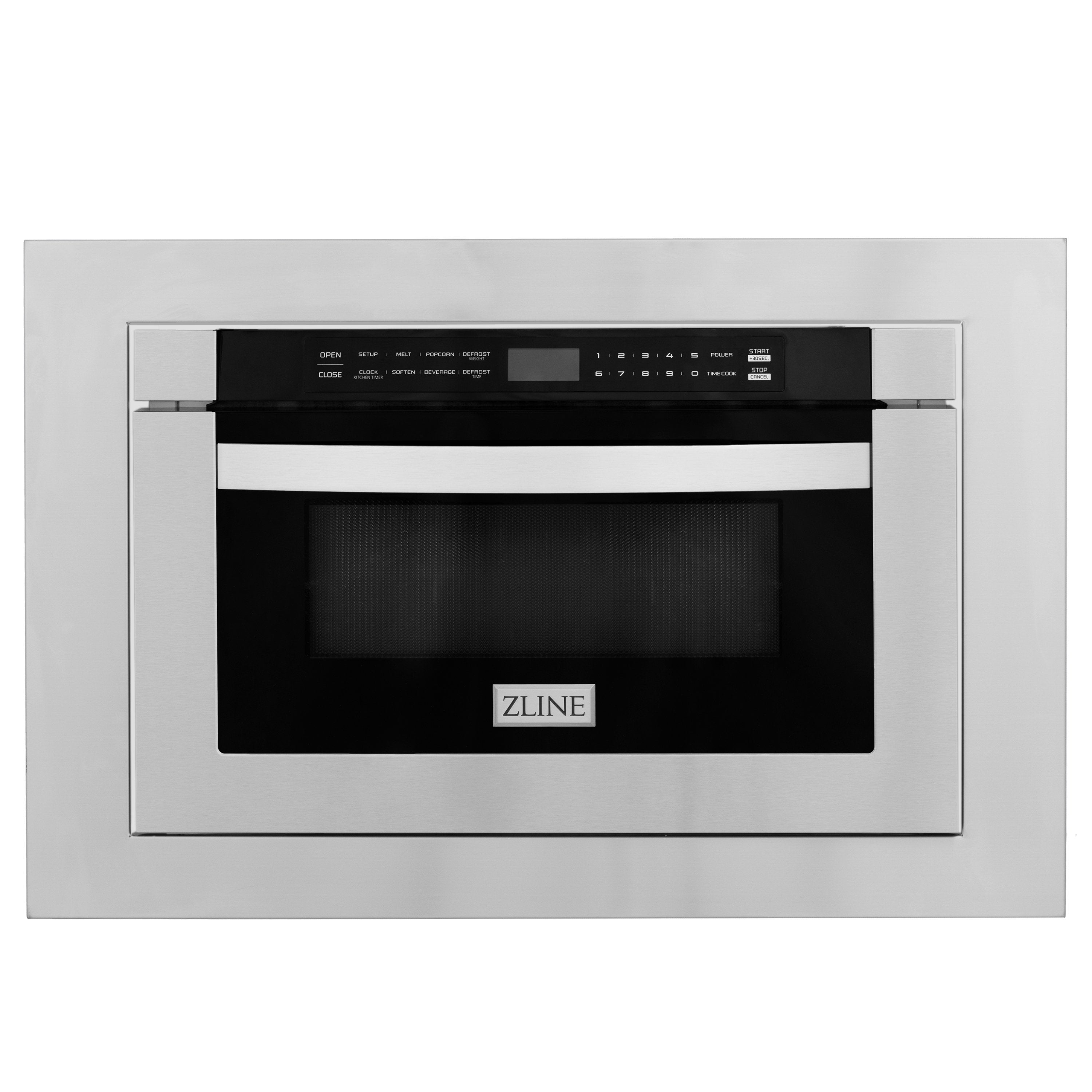 ZLINE 24 in. 1.2 Cu. Ft. Microwave Drawer In Stainless Steel with 30 in. Trim Kit, MWD-TK-30 - The Home Selection
