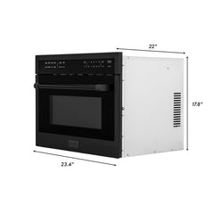 ZLINE 24 in. Built-in Convection Microwave Oven in Black Stainless Steel, MWO-BS-24 - The Home Selection