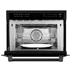 ZLINE 24 in. Built-in Convection Microwave Oven in Black Stainless Steel, MWO-BS-24 - The Home Selection