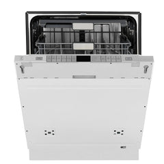 ZLINE 24 in. Panel-Ready Monument Series 3rd Rack Top Touch Control Dishwasher with Stainless Steel Tub, 45dBa (DWMT-24) - The Home Selection