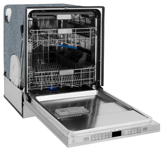 ZLINE 24 in. Panel-Ready Monument Series 3rd Rack Top Touch Control Dishwasher with Stainless Steel Tub, 45dBa (DWMT-24) - The Home Selection