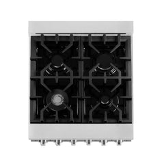 ZLINE 24-Inch 2.8 cu. ft. Electric Oven and Gas Cooktop Dual Fuel Range with Griddle in Fingerprint Resistant Stainless - RAS-SN-GR-24 - The Home Selection
