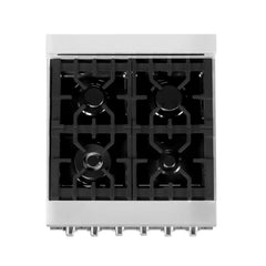 ZLINE 24-Inch 2.8 cu. ft. Electric Oven and Gas Cooktop Dual Fuel Range with Griddle in Stainless Steel - RA-GR-24 - The Home Selection
