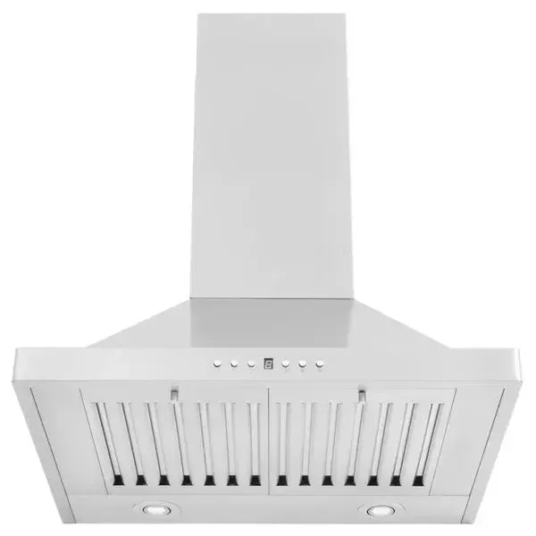 ZLINE 24-Inch Convertible Wall Mount Range Hood in Stainless Steel with Set of 2 Charcoal Filters, LED lighting and Dishwasher-Safe Baffle Filters - KB-CF-24 - The Home Selection