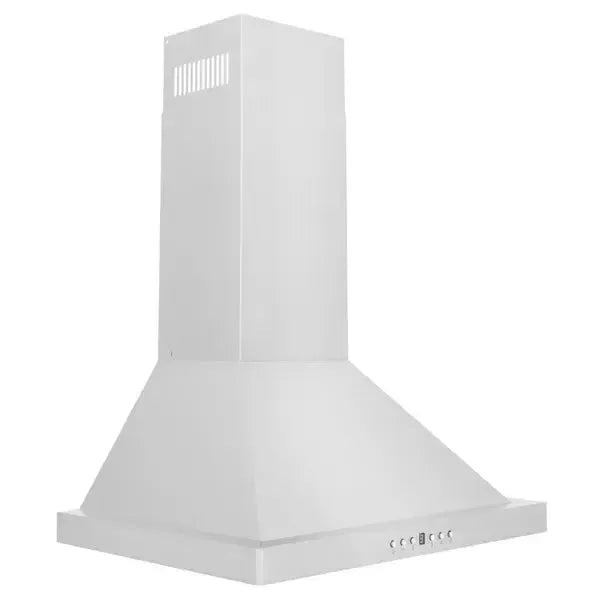 ZLINE 24-Inch Convertible Wall Mount Range Hood in Stainless Steel with Set of 2 Charcoal Filters, LED lighting and Dishwasher-Safe Baffle Filters - KB-CF-24 - The Home Selection
