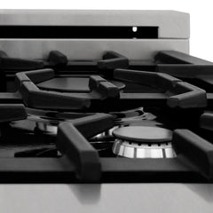 ZLINE 24-Inch Dual Fuel Range with 2.8 cu. ft. Electric Oven and Gas Cooktop and Griddle and White Matte Door in Fingerprint Resistant Stainless - RAS-WM-GR-24 - The Home Selection