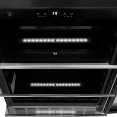 ZLINE 24" Monument 154 Can Beverage Fridge In Stainless Steel with Accents - RBV-US-24 - The Home Selection
