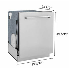 ZLINE 24" Monument Series 3rd Rack Top Touch Control Dishwasher with Color Options and Stainless Steel Tub, 45dBa - DWMT-24 - The Home Selection
