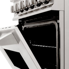 ZLINE 24” Professional DuraSnow® Dual Fuel Range RAS-SN-24 - The Home Selection