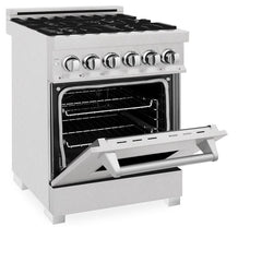 ZLINE 24” Professional DuraSnow® Dual Fuel Range RAS-SN-24 - The Home Selection