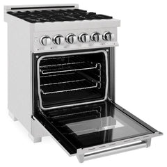 ZLINE 24” Professional DuraSnow® Dual Fuel Range RAS-SN-24 - The Home Selection