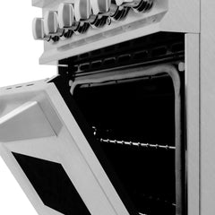 ZLINE 24” Professional DuraSnow® Dual Fuel Range RAS-SN-24 - The Home Selection