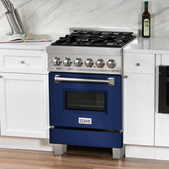 ZLINE 24” Professional DuraSnow® Dual Fuel Range RAS-SN-24 - The Home Selection