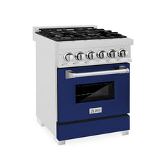 ZLINE 24” Professional DuraSnow® Dual Fuel Range RAS-SN-24 - The Home Selection