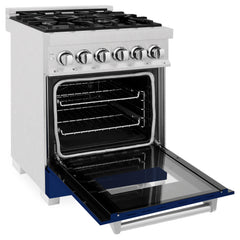 ZLINE 24” Professional DuraSnow® Dual Fuel Range RAS-SN-24 - The Home Selection