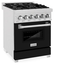 ZLINE 24” Professional DuraSnow® Dual Fuel Range RAS-SN-24 - The Home Selection