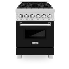 ZLINE 24” Professional DuraSnow® Dual Fuel Range RAS-SN-24 - The Home Selection