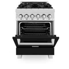 ZLINE 24” Professional DuraSnow® Dual Fuel Range RAS-SN-24 - The Home Selection