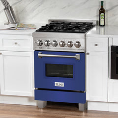 ZLINE 24” Professional DuraSnow® Dual Fuel Range RAS-SN-24 - The Home Selection