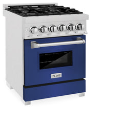 ZLINE 24” Professional DuraSnow® Dual Fuel Range RAS-SN-24 - The Home Selection