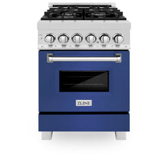 ZLINE 24” Professional DuraSnow® Dual Fuel Range RAS-SN-24 - The Home Selection
