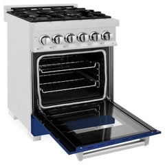 ZLINE 24” Professional DuraSnow® Dual Fuel Range RAS-SN-24 - The Home Selection