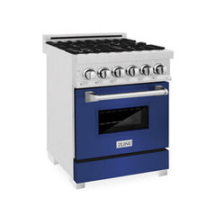 ZLINE 24” Professional DuraSnow® Dual Fuel Range RAS-SN-24 - The Home Selection