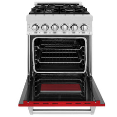 ZLINE 24” Professional DuraSnow® Dual Fuel Range RAS-SN-24 - The Home Selection