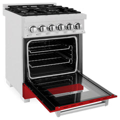 ZLINE 24” Professional DuraSnow® Dual Fuel Range RAS-SN-24 - The Home Selection