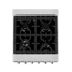 ZLINE 24” Professional DuraSnow® Dual Fuel Range RAS-SN-24 - The Home Selection
