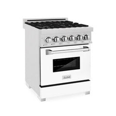 ZLINE 24” Professional DuraSnow® Dual Fuel Range RAS-SN-24 - The Home Selection