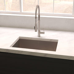 ZLINE 27 in. Meribel Undermount Single Bowl Stainless Steel Kitchen Sink with Bottom Grid, SRS-27 - The Home Selection
