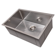 ZLINE 27 in. Meribel Undermount Single Bowl Stainless Steel Kitchen Sink with Bottom Grid, SRS-27 - The Home Selection