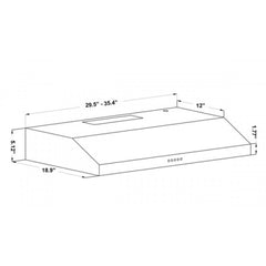 ZLINE 280 CFM Ducted Under Cabinet Range Hood in Stainless Steel - Hardwired Power - 615-30 - The Home Selection