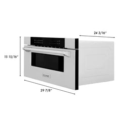 ZLINE 30" 1.2 cu. ft. Built-In Microwave Drawer in Stainless Steel - MWD-30 - The Home Selection