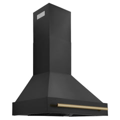 ZLINE 30" Autograph Edition Black Stainless Steel Range Hood with Handle - BS655Z-30 - The Home Selection