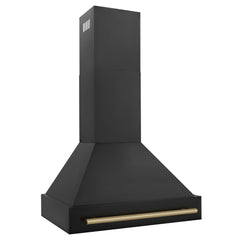 ZLINE 30" Autograph Edition Black Stainless Steel Range Hood with Handle - BS655Z-30 - The Home Selection