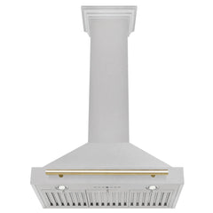 ZLINE 30" Autograph Edition Stainless Steel Range Hood and Color Handle Option (KB4SNZ-30) - The Home Selection