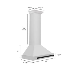 ZLINE 30" Autograph Edition Stainless Steel Range Hood with Stainless Steel Shell (KB4STZ-30) - The Home Selection