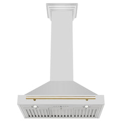ZLINE 30" Autograph Edition Stainless Steel Range Hood with Stainless Steel Shell (KB4STZ-30) - The Home Selection