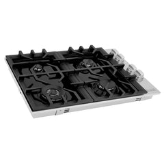 ZLINE 30" Dropin Gas Stovetop with 4 Gas Burners and Black Porcelain Top - RC30-PBT - The Home Selection