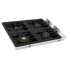 ZLINE 30" Dropin Gas Stovetop with 4 Gas Burners and Black Porcelain Top - RC30-PBT - The Home Selection