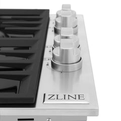 ZLINE 30" Dropin Gas Stovetop with 4 Gas Burners and Black Porcelain Top - RC30-PBT - The Home Selection
