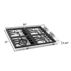 ZLINE 30" Dropin Gas Stovetop with 4 Gas Burners - RC30 - The Home Selection