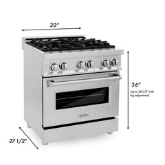 ZLINE 30" Dual Fuel Range in Stainless Steel - RA30 - The Home Selection