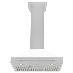 ZLINE 30" DuraSnow® Stainless Steel Range Hood with Stainless Steel Handle (KB4SNX-30) - The Home Selection