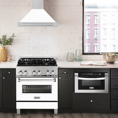 ZLINE 30" DuraSnow® Stainless Steel Range Hood with Stainless Steel Handle (KB4SNX-30) - The Home Selection