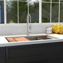 ZLINE 30 in. Garmisch Undermount Single Bowl Stainless Steel Kitchen Sink with Bottom Grid and Accessories, SLS-30 - The Home Selection