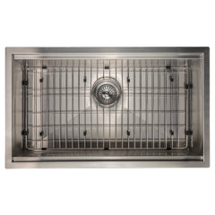 ZLINE 30 in. Garmisch Undermount Single Bowl Stainless Steel Kitchen Sink with Bottom Grid and Accessories, SLS-30 - The Home Selection