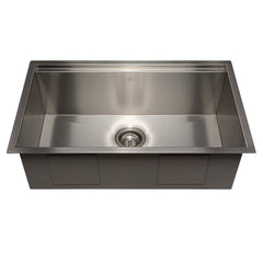 ZLINE 30 in. Garmisch Undermount Single Bowl Stainless Steel Kitchen Sink with Bottom Grid and Accessories, SLS-30 - The Home Selection